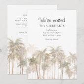 We hebben Waterverf Palm Trees verplaatst Aankondiging (Voorkant / Achterkant)