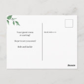 We hebben Waterverf Pink Floral Announcement verpl Briefkaart (Achterkant)