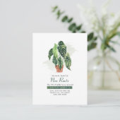 We hebben Waterverf Plant Moving Announcement verp Briefkaart (Staand voorkant)