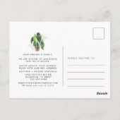 We hebben Waterverf Plant Moving Announcement verp Briefkaart (Achterkant)