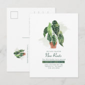 We hebben Waterverf Plant Moving Announcement verp Briefkaart (Voorkant / Achterkant)