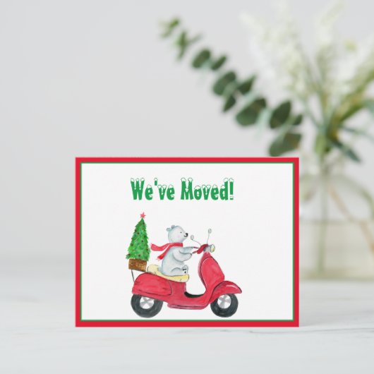 We hebben Waterverf Polar Beer verplaatst op scoot Aankondigingskaart (Staand voorkant)