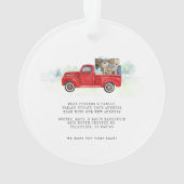 We hebben Waterverf Red Truck Holiday Moving Ornament (achterkant)