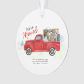 We hebben Waterverf Red Truck Holiday Moving Ornament (voorkant)
