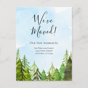 We hebben Waterverf Trees Wilderness Moving Briefkaart