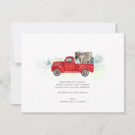 We hebben Waterverf Truck Moving Announcement verp (Achterkant)