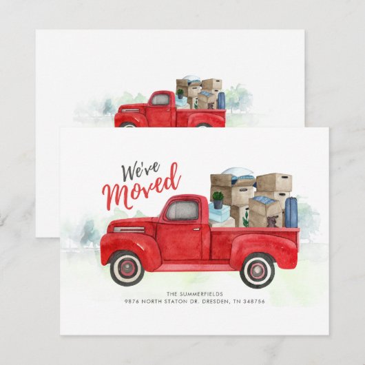 We hebben Waterverf Truck Moving Announcement verp (Voorkant / Achterkant)