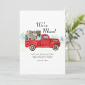 We hebben Waterverf Truck Moving Announcement verp Aankondiging (Staand voorkant)