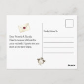 We hebben Waterverf vogels verplaatst. Briefkaart (Achterkant)