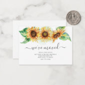 We hebben Waterverf Zonnebloem Bewegd Notitiekaartje (Voorkant / Achterkant in situ)