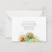 We hebben Waterverf Zonnebloem Bewegd Notitiekaartje (Achterkant)