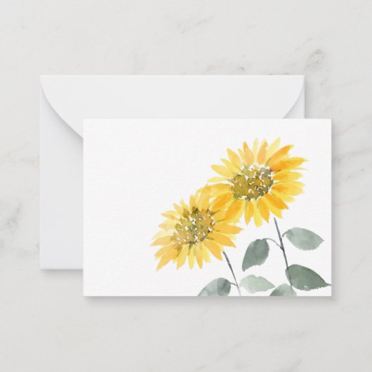 We hebben Waterverf Zonnebloem Bewegd Notitiekaartje (Achterkant)