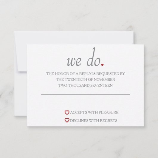 We hebben wel een RSVP-kaart RSVP Kaartje (Voorkant)