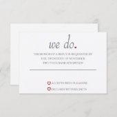 We hebben wel een RSVP-kaart RSVP Kaartje (Voorkant / Achterkant)