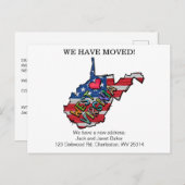 We hebben West-virginia-staten verplaatst Briefkaart (Voorkant / Achterkant)
