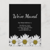 We hebben Whimsical Daises New Home Black verplaat Aankondigingskaart (Voorkant)