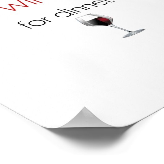 We hebben wijn voor eten Poster. Poster (Hoek)