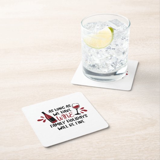 We hebben wijnfamilie Feestdagen zal prima grappig Kartonnen Onderzetters (Insitu)