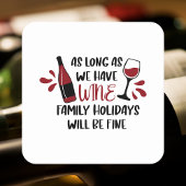 We hebben wijnfamilie Feestdagen zal prima grappig Kartonnen Onderzetters