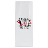 We hebben wijnfamilie Feestdagen zal prima leuke w Wijn Cadeautas (Voorkant)