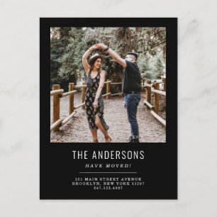 We hebben wijziging van Adres Black Photo Moving Aankondigingskaart