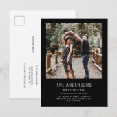 We hebben wijziging van Adres Black Photo Moving Aankondigingskaart (Voorkant / Achterkant)