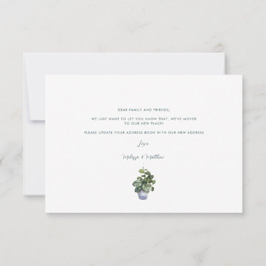 We hebben wijziging van adres verhuisaankondiging (Achterkant)