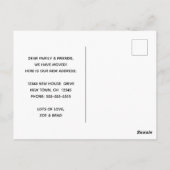 We hebben wijziging van adresfoto Blauw verplaatst Briefkaart (Achterkant)