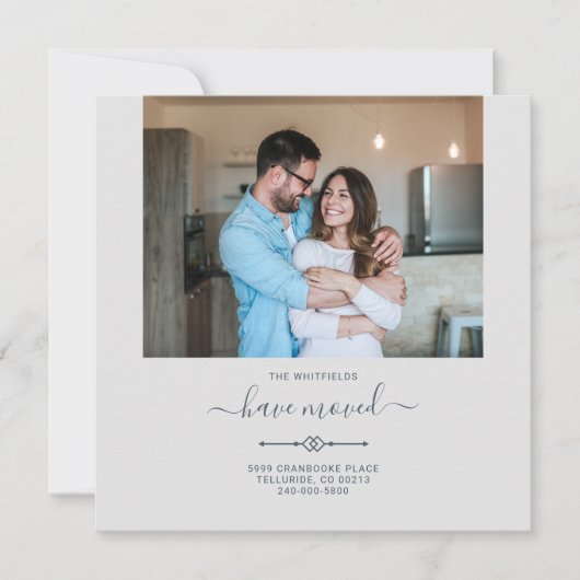 We hebben wijziging van adresfoto's verplaatst aankondiging (Voorkant)