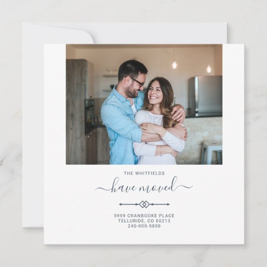 We hebben wijziging van adresfoto's verplaatst aankondiging (Voorkant)