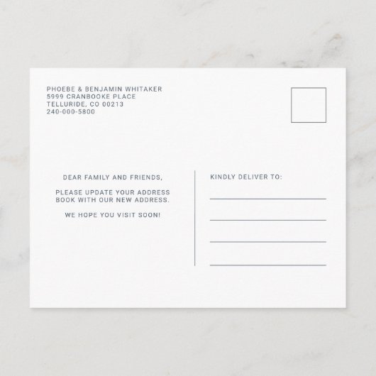 We hebben wijziging van adresfoto's verplaatst aankondigingskaart (Achterkant)