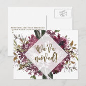 We hebben wildbloemen verplaatst naar adres uitnodiging briefkaart (Voorkant / Achterkant)