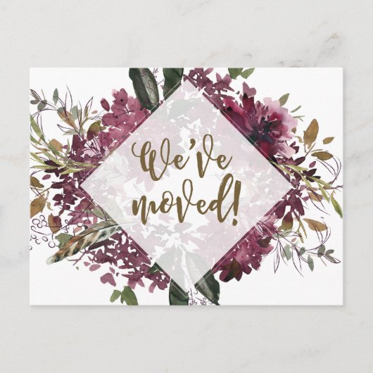 We hebben wildbloemen verplaatst naar adres uitnodiging briefkaart (Voorkant)