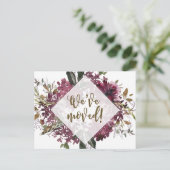 We hebben wildbloemen verplaatst naar adres uitnodiging briefkaart (Staand voorkant)