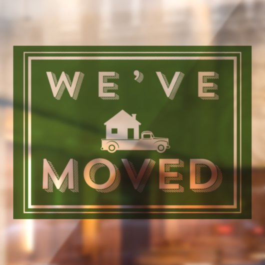 We hebben Windows Cling verplaatst Raamsticker (Vel 2)