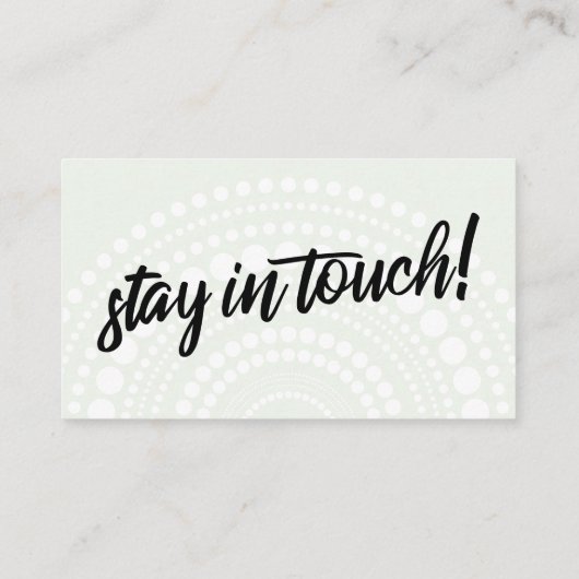 We hebben witte cirkels Bleek groene insteekkaart Informatiekaartje (Achterkant)