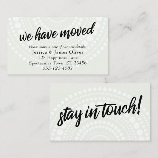 We hebben witte cirkels Bleek groene insteekkaart  Informatiekaartje (Voorkant / Achterkant)