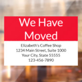 We hebben zakelijke aankondiging rood en wit verpl raamsticker (Vel 2)