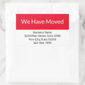 We hebben zakelijke aankondiging rood en wit verpl rechthoekige sticker (Tas)