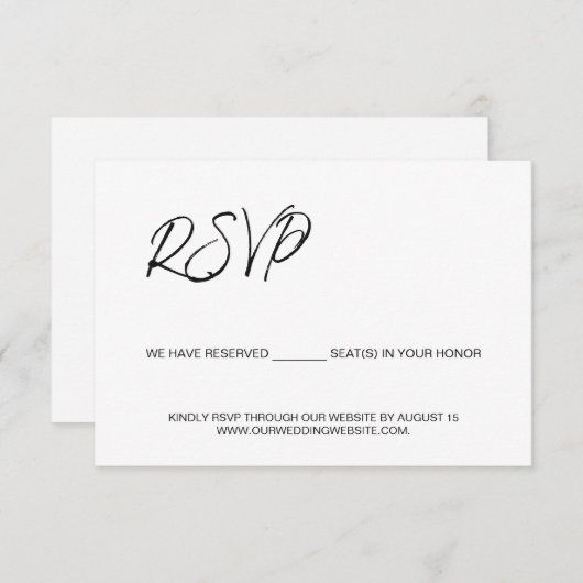 We hebben zetels gereserveerd voor u sjabloon budg (Voorkant / Achterkant)