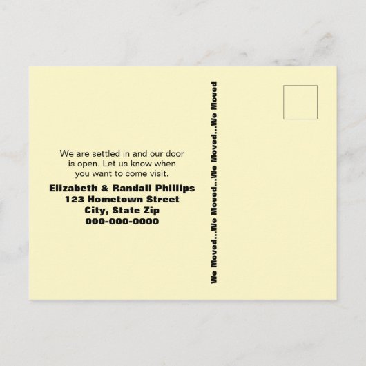 We hebben zoete maïsgele deuren naar het zuidweste briefkaart (Achterkant)