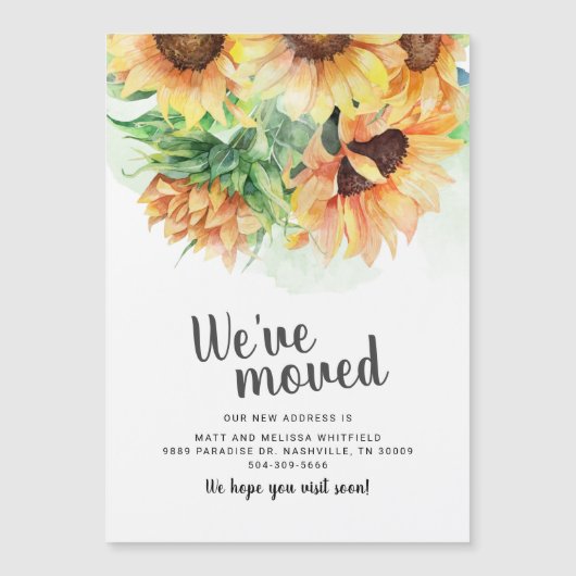 We hebben Zonnebloem Bewegende Aankondiging (Voorkant)