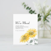 We hebben Zonnebloem Bewegende Aankondiging (Staand voorkant)