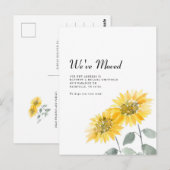 We hebben Zonnebloem Bewegende Aankondiging Briefkaart (Voorkant / Achterkant)