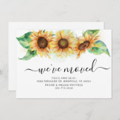 We hebben Zonnebloem-bloem-bewegende aankondiging  (Voorkant / Achterkant)