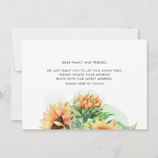 We hebben Zonnebloem-bloem-bewegende aankondiging (Achterkant)