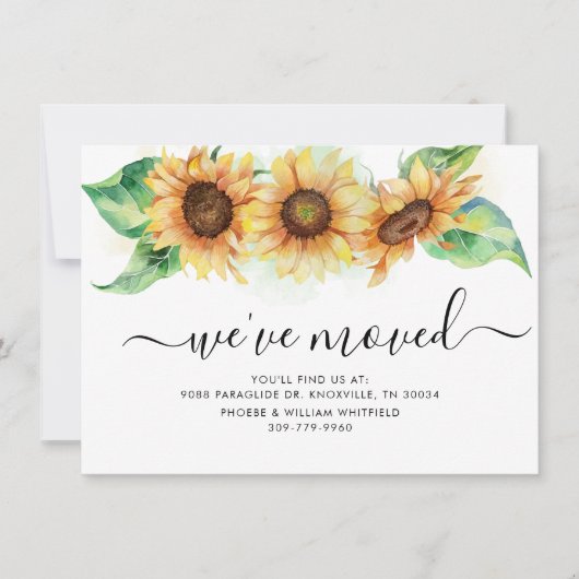 We hebben Zonnebloem-bloem-bewegende aankondiging  (Voorkant)