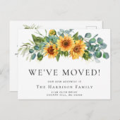 We hebben Zonnebloem Eucalyptus Moving Aankondigingskaart (Voorkant / Achterkant)