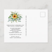We hebben Zonnebloem Eucalyptus Moving Aankondigingskaart (Achterkant)