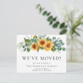 We hebben Zonnebloem Eucalyptus Moving Aankondigingskaart (Staand voorkant)